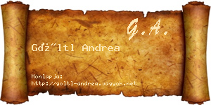 Göltl Andrea névjegykártya